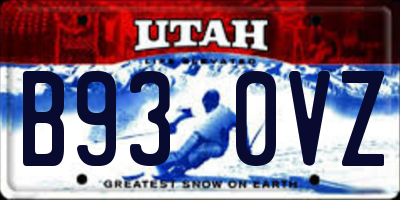 UT license plate B930VZ