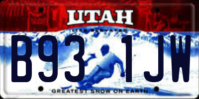 UT license plate B931JW