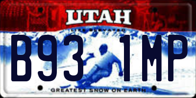 UT license plate B931MP