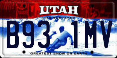 UT license plate B931MV