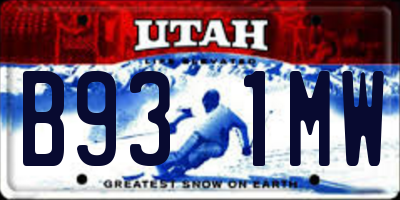 UT license plate B931MW