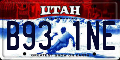 UT license plate B931NE