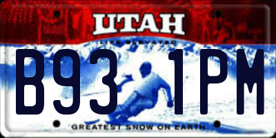 UT license plate B931PM
