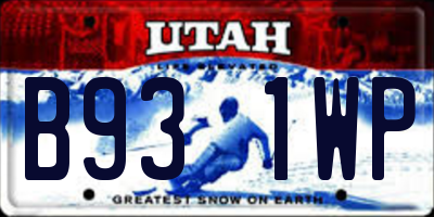 UT license plate B931WP
