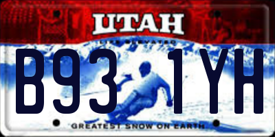 UT license plate B931YH