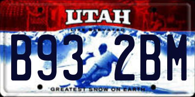 UT license plate B932BM