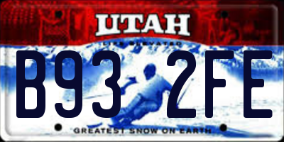 UT license plate B932FE