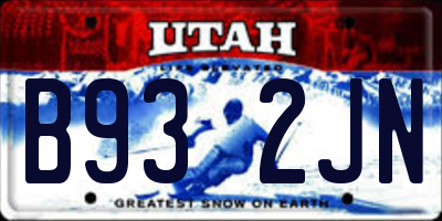 UT license plate B932JN