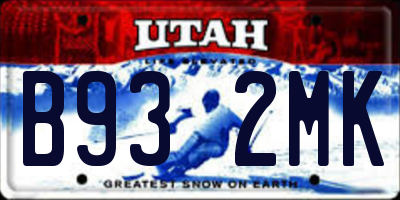 UT license plate B932MK