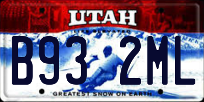 UT license plate B932ML