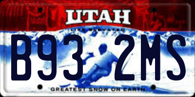 UT license plate B932MS