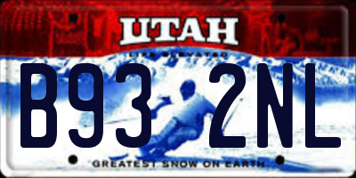 UT license plate B932NL