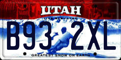 UT license plate B932XL