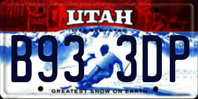 UT license plate B933DP