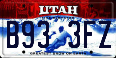 UT license plate B933FZ