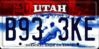 UT license plate B933KE