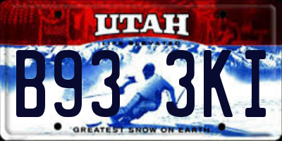UT license plate B933KI