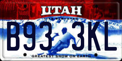 UT license plate B933KL