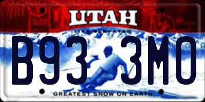 UT license plate B933MO