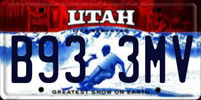 UT license plate B933MV
