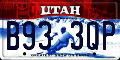 UT license plate B933QP