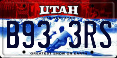 UT license plate B933RS