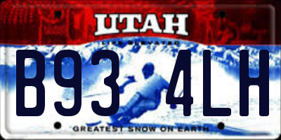 UT license plate B934LH