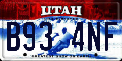 UT license plate B934NF