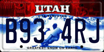 UT license plate B934RJ