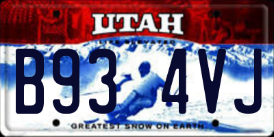 UT license plate B934VJ