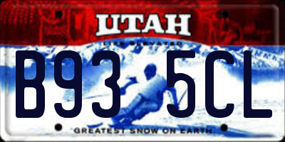 UT license plate B935CL