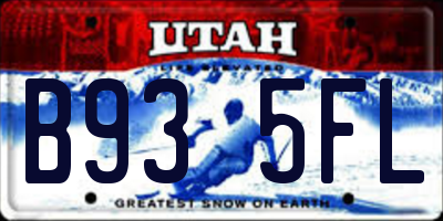 UT license plate B935FL