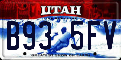 UT license plate B935FV