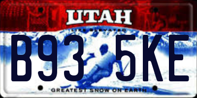 UT license plate B935KE