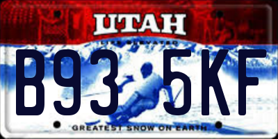 UT license plate B935KF