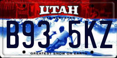 UT license plate B935KZ