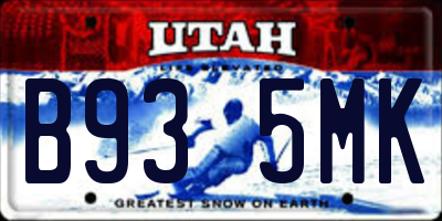 UT license plate B935MK