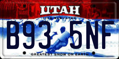 UT license plate B935NF