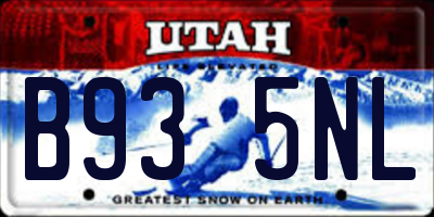 UT license plate B935NL