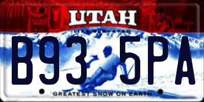 UT license plate B935PA