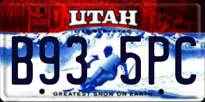 UT license plate B935PC