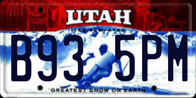 UT license plate B935PM