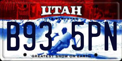 UT license plate B935PN