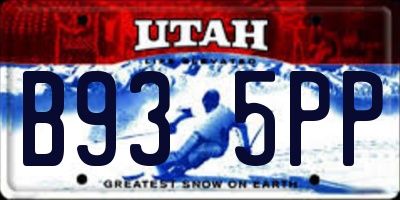UT license plate B935PP