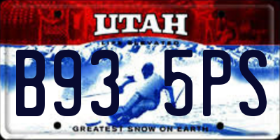 UT license plate B935PS