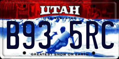 UT license plate B935RC