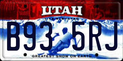 UT license plate B935RJ
