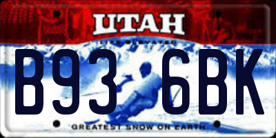 UT license plate B936BK