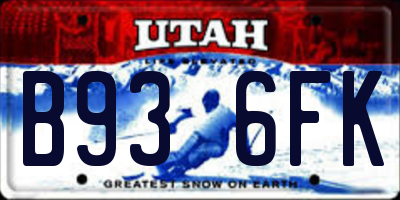 UT license plate B936FK