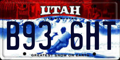 UT license plate B936HT